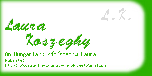 laura koszeghy business card
